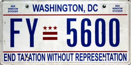 Washington Dc Passenger License Plate USA Fy 5600 Originalbild - Afbeelding 1 van 1