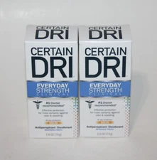 LOT (2) CERTAIN DRI EVERYDAY STRENGTH SOLID ANTIPERSPIRANT DEODORANT EXP 7/2026