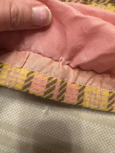 Gonna donna vintage fatta a mano a quadri rosa giallo marrone 26" VITA RETRÒ CHIC GONNA - Foto 13 di 14