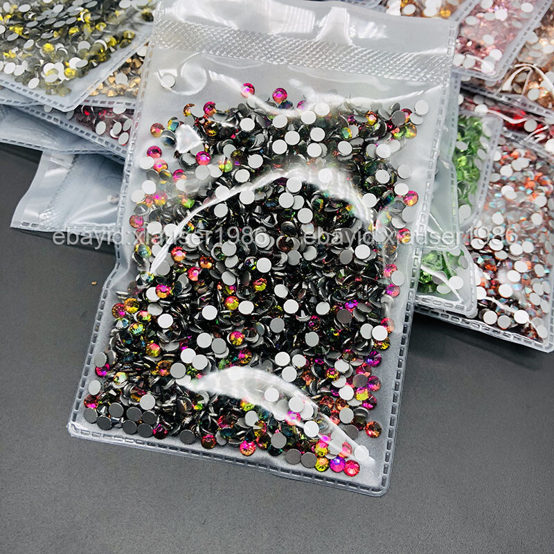 Bordi di strass per fai da te, autoadesivi, pietre rotonde, 3 fogli con pietre preziose da 3 mm, 4 mm, 5 mm | Pietre luccicanti, cristalli da