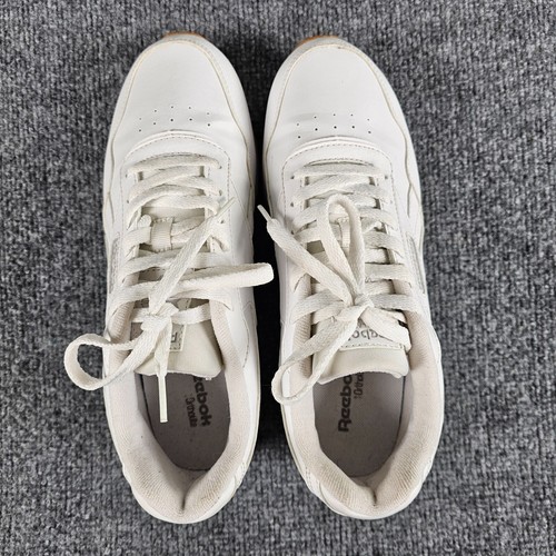Reebok Classic Women 9.5 White Leather Gum Ortholite Comfort Retro Sneakers - Picture 7 of 13