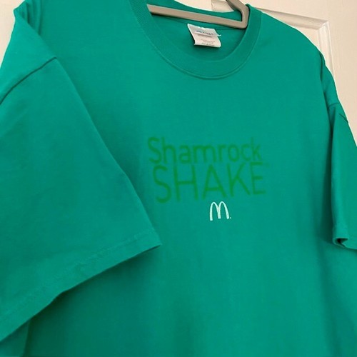 McDonald’s Green Graphic T Tee Shirt SHAMROCK SHAKE Employee Crew Promo 2XL