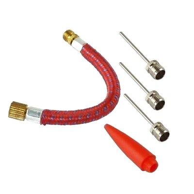 5Pcs PUMP ADAPTOR KIT Set Football Airbed Bicycle Tyre Needle Valve Connector UK
