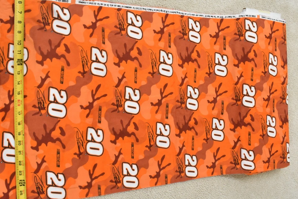 Franela suave camuflaje naranja por 1/2 yarda/naranja, Tony Stewart #20 Nascar,/primavera, B1665 Foto 2 de 4