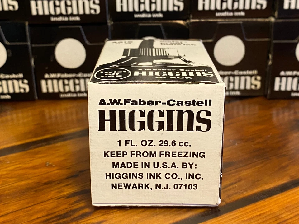 НОВЫЕ, запечатанные в коробке — водонепроницаемые индийские чернила Faber Castell Higgins 4415, черные, 1 жидкая унция - Изображение 3 из 4