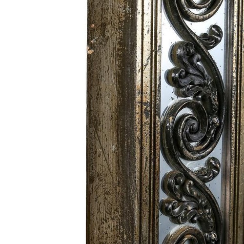 Designer Antique Style Rectangular Gold Wall Mirror Ornate Design 144x18x230cmh - Picture 3 of 5