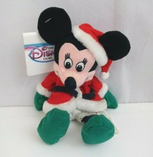 The Disney Store Exclusive Santa Minnie 9" Mini Bean Bag Plush New With tags