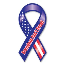 Freedom Isn't Free Red, White, & Blue Mini Ribbon Magnet