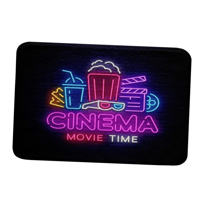 Cinema Bath Rugs for Shower Tub Movie Time Night Bathroom Rugs 16
