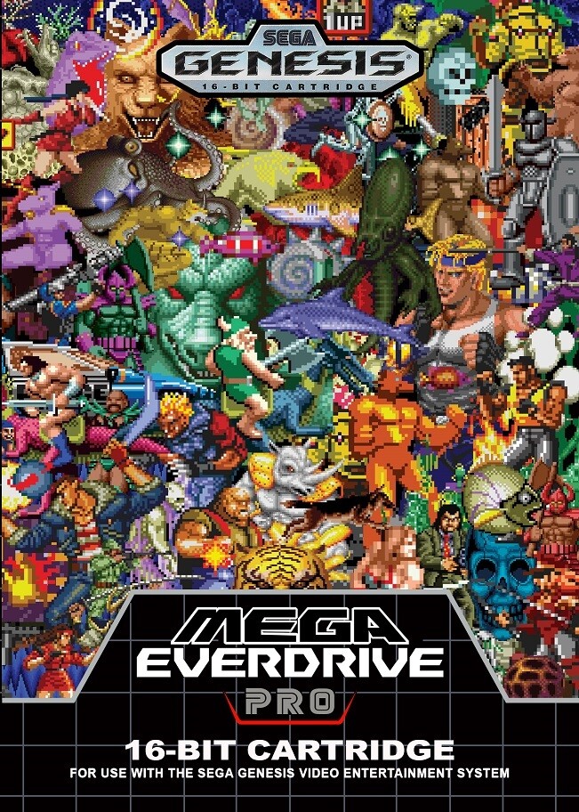 Krikzz Mega EverDrive PRO Cover Art and Case for the Sega Genesis