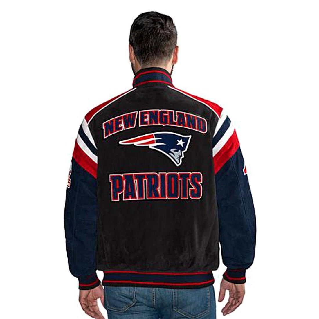 Patriots suede jacket clearance