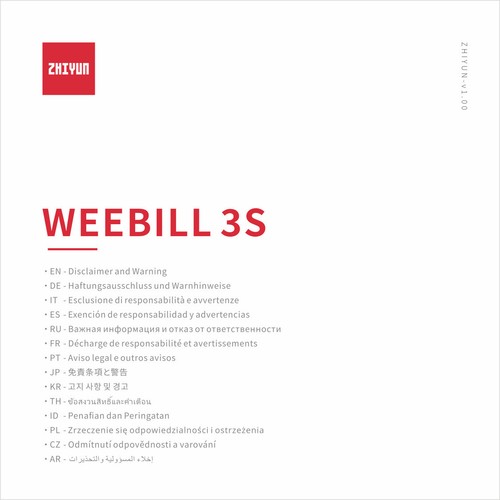 Zhiyun Weebill 3S 3-Achsen Hand Gimbal Stabilisator für DSLR Spiegellose Kameras - Bild 18 von 18