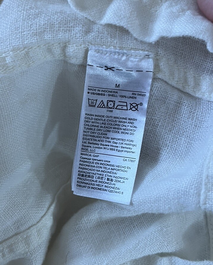 Gap Linen Utility Jacket White Zip Drawstring Wai… - image 6