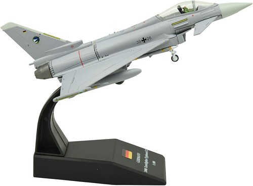 1:100 Eurofighter Typhoon Fighter Modello di aereo pressofuso in metallo, aviazione tedesca - Foto 5 di 9
