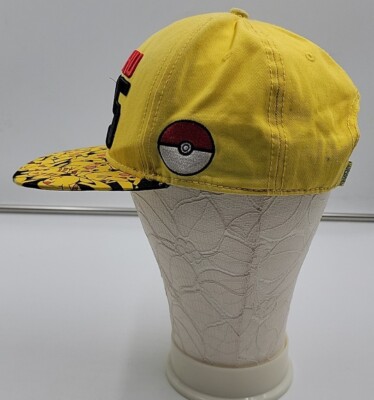Pokemon Pikachu 025 Yellow Gamer Snapback Hat Nintendo Flat  display picture 2