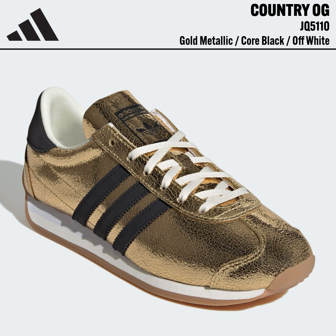 Buy Size 7 - adidas Country OG Gold Metallic Black W online
