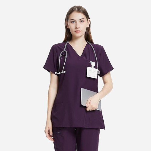 NWT 2 PC SET Uniforms World Scrubs Women Set - Stretch Scrub Top & Pants 309T5 - Picture 3 of 6