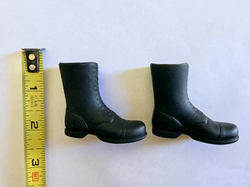1/6 SCALE FIGURE ACCESSORY #37 BLACK BOOTS GI JOE MAC HOT TOYS SIDESHOW 12 INCH