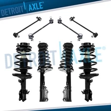 Front Rear Struts w/ Coil Spring Sway Bars for 1997 - 2001 Toyota Camry Solara