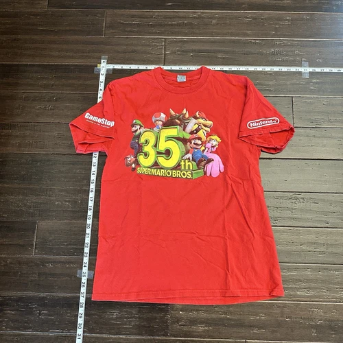 Gamestop Exclusive Super Mario Bros 35th Anniversary Nintendo Switch Promo Shirt