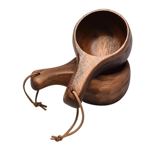 Handmade Wooden Cup Mug Kuksa Wood Cups Tea Coffee Milk Cup Drinking Office AU - Picture 11 of 16