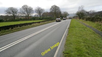 Photo 6x4 A632 Chesterfield Road about to plunge down into the Derwent Va c2014