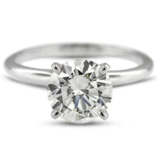 2.54ct E SI2 Round Natural Diamond 14kw Gold Classic Solitaire Engagement Ring