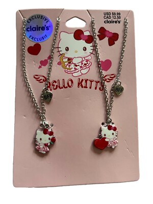 Hello Kitty BFF Necklace Set Keychains Besties 2 Pack Claire's