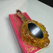 VTG Avon Looking Glass Mirror PERFUME Bottle Bird Of Paradise w/original Cologne