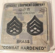 Officers Equipment Company staff sergeant Brass Combat Hardened Pins