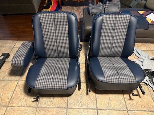 MERCEDES 450SL 380SL 107 UPHOLSTERY SEAT KIT MB TEX VINYL PALOMINO/GERMAN CLOTH - Picture 9 of 13