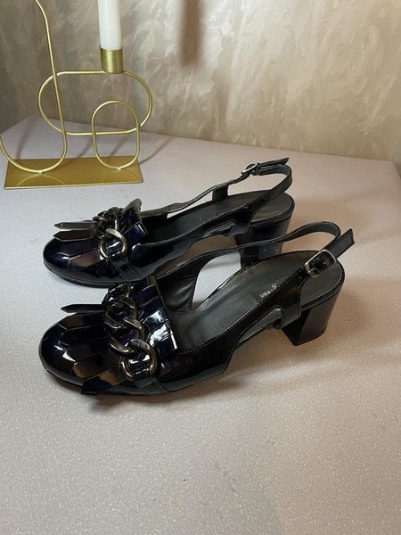 Women Paul Green Heels Black Leather 37 #C3MB