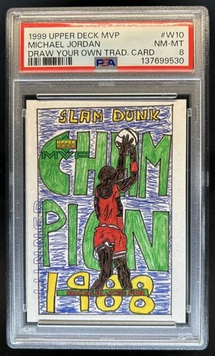 1999-00 Upper Deck MVP Michael Jordan Draw Your Own Card Winner #W10 PSA 8