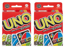 UNO Classic Card Game 2 Pack Bundle Mattel - Family Game Night Fun, Ages 7+
