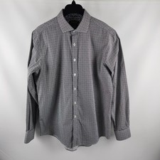 Bugatchi Dress Shirt Mens Large Multi Geometric Classic Fit L/S Button Up