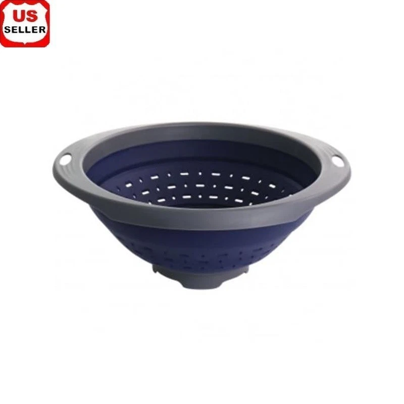Collapsible Colander Lightweight Space Saving Kitchen Tool W/ Side Handles New