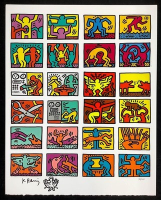 Hand Signed Keith Haring Pop Shop x24, 17x22 inch Poster - Edition