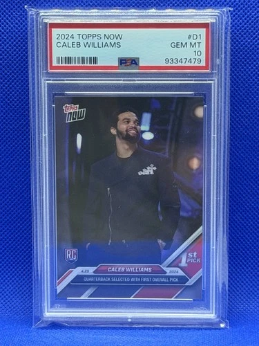 2024 Topps Now #D1 Caleb Williams RC PSA 10 Bears