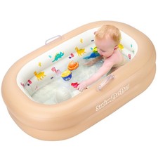 Inflatable Baby Bathtub Portable Mini Air Swimming Pool Kid Infant Travel Bat...