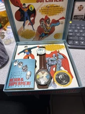 Fossil “Reign of the Supermen” Limited Edition Watch Set (watch works!)