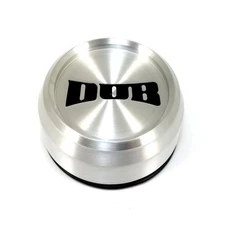 DUB Machined Silver Center Cap 3-1/8"OD Snap-In Closed-End 1003-06-04GRBL