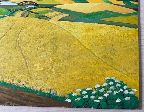 Quadro olio Günter Waterme "Paesaggio" - Foto 5 di 7