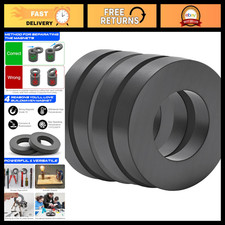 Heavy Duty Large Round Magnets - Strong 60mm x 32mm x 10mm, Set of 4 for Industr