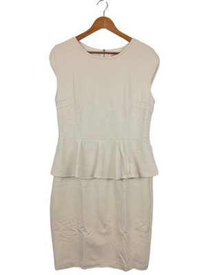 TED BAKER Bleistiftkleid Damen Kleid Gr. DE 42 wollweiß Elegant