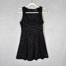 Y2K 90s My Michelle Dress Juniors 5 Gold Studded Shimmer Pleated Skater Moto
