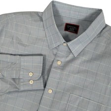 UNTUCKit Charly WF Shirt Mens XL Blue Wrinkle Free Windowpane Button Down