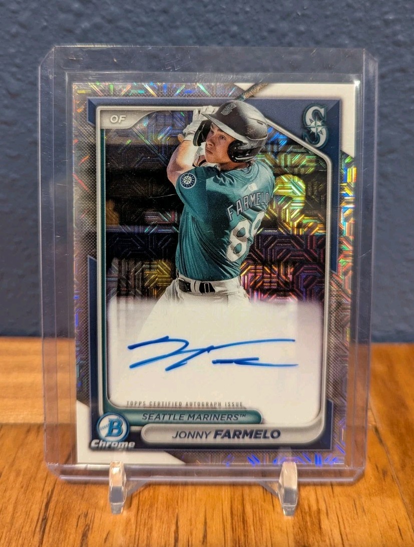 Jonny Farmelo 2024 Bowman Chrome Mojo Autograph Rookie #BMA-JF Mariners