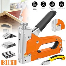 Manual Staple Gun 3 in 1 Multi Tacker With 3000X Staples Ergonomic for Repair
