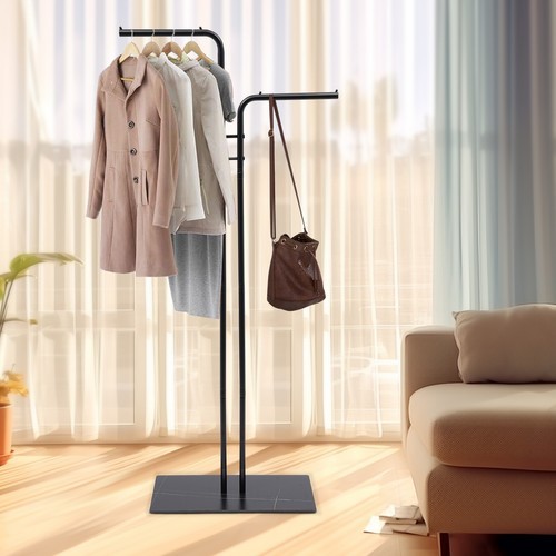 Coat Rack, Freestanding Coat Rack, Slate Iron Coat Rack with Stabel Base - Picture 2 of 16