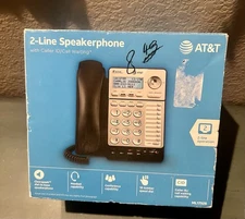 AT&T ML17929 2 Line Corded Speaker Phone Caller ID/Call Waiting Silver/Black New